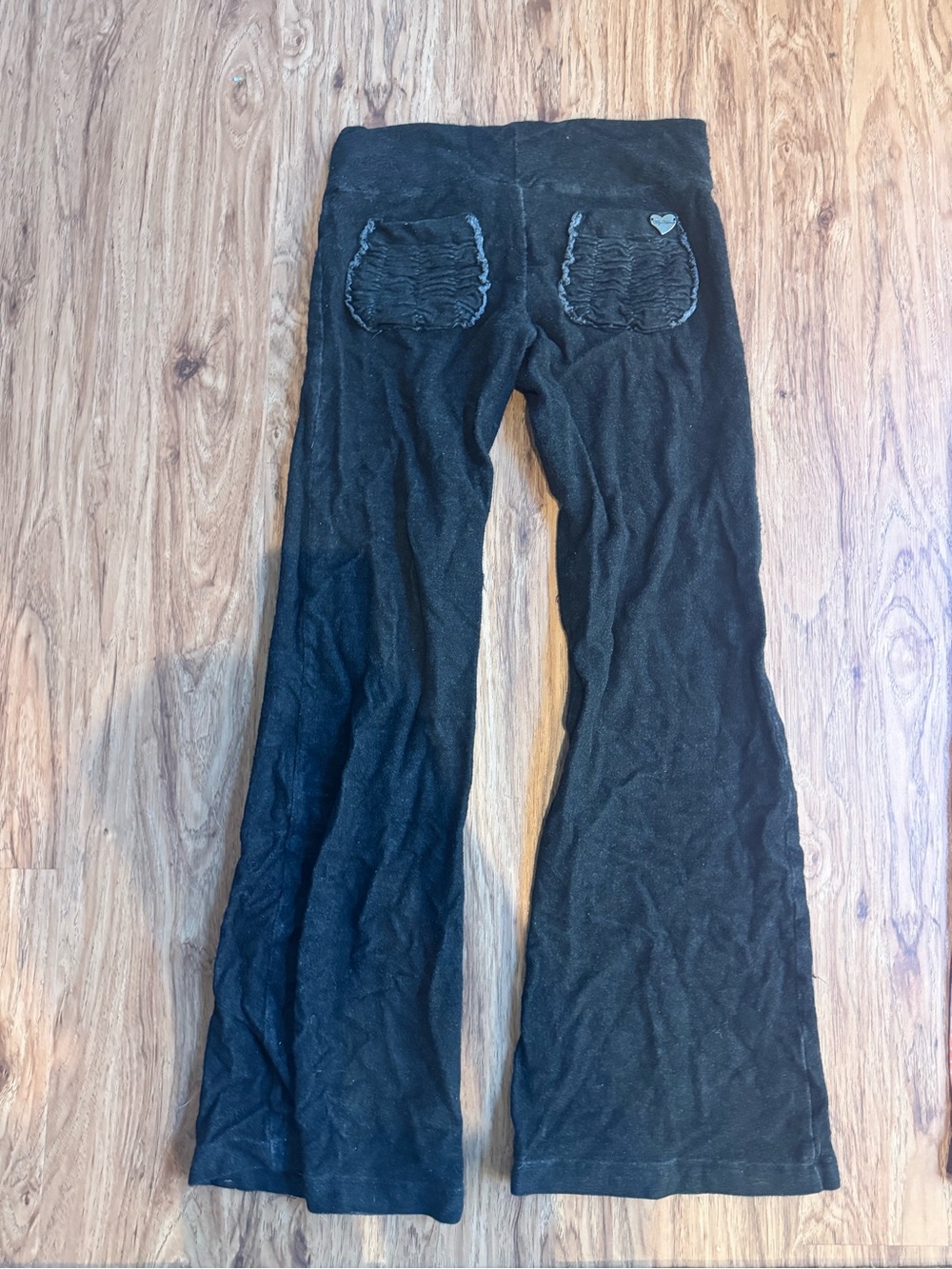 Cute Booty Lounge Black Flare Jeans with Ruffled Back Pockets